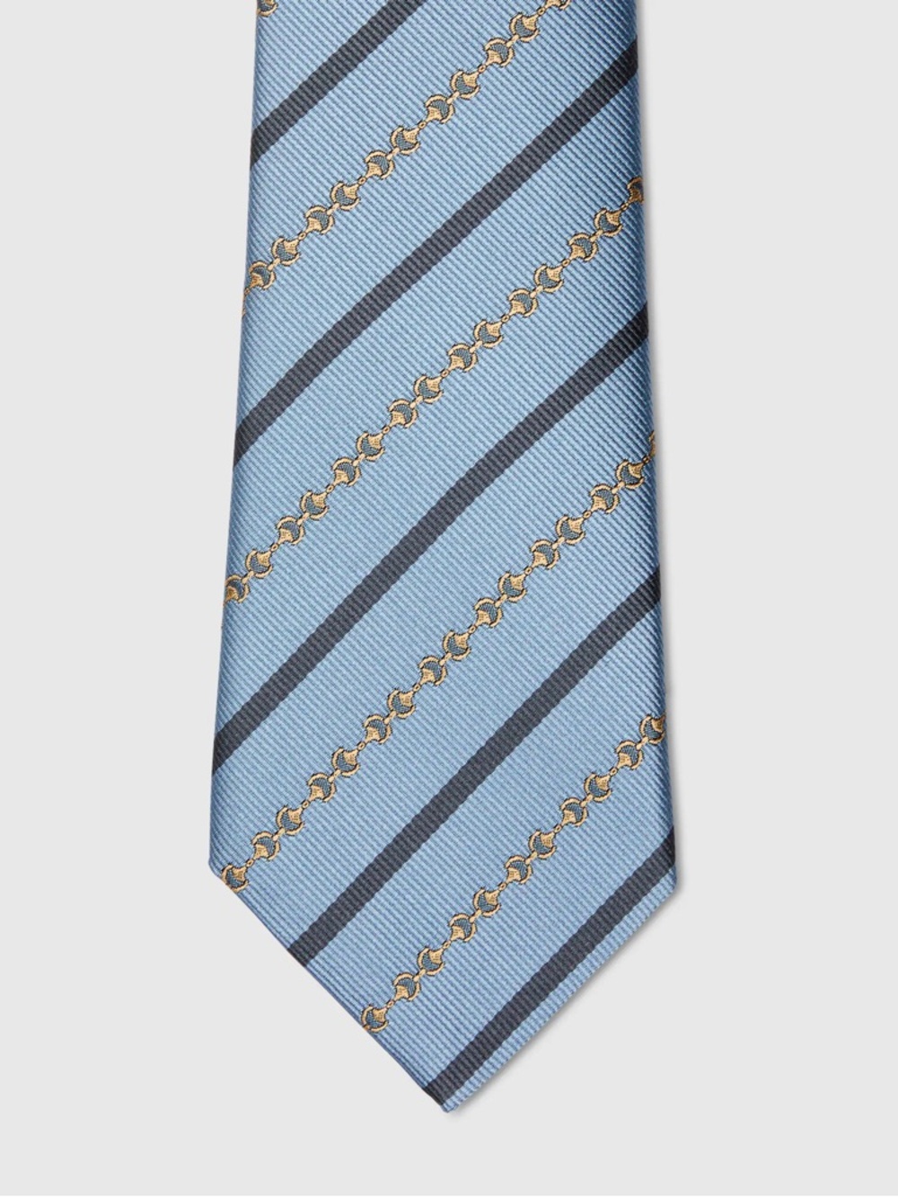 🔥🔥🔥 GUCCI Diagonal Horsebit silk jacquard tie